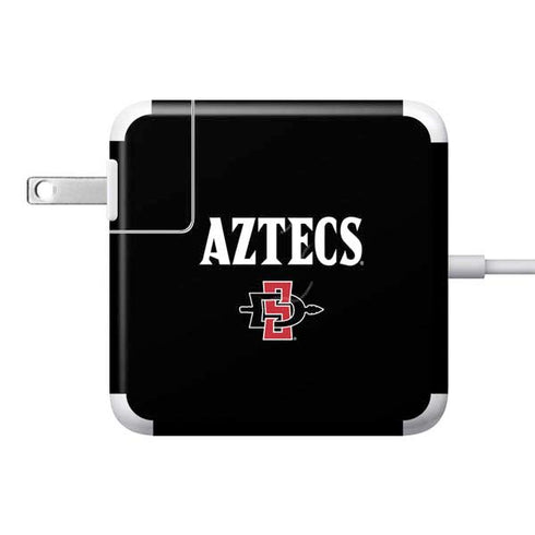 San Diego State University Aztecs Black 85W Power Adapter (15 and 17 inch MacBook Pro Charger) Skin