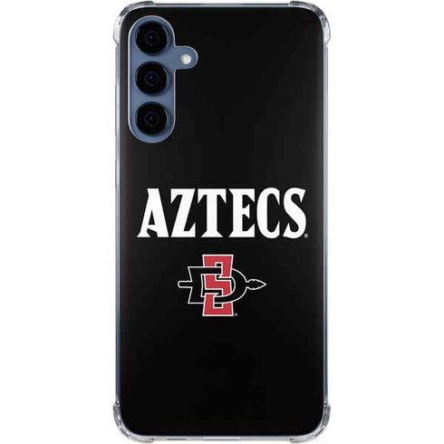 San Diego State University Aztecs Black Galaxy A55 5G Clear Case