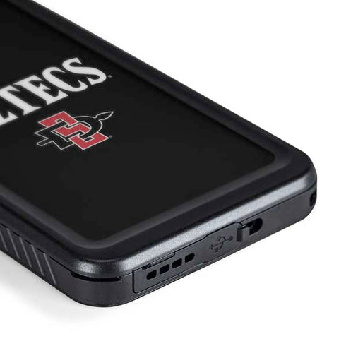 San Diego State University Aztecs Black Galaxy S24 Plus Waterproof Case