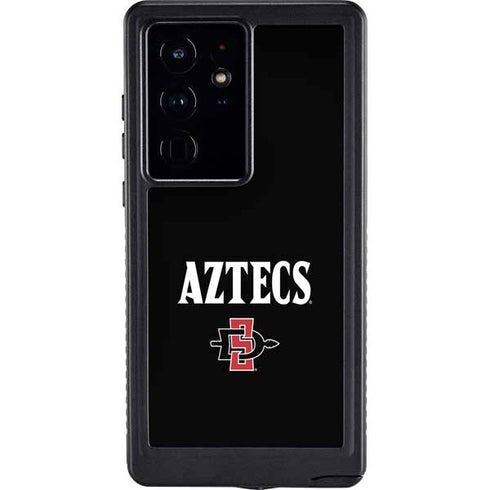 San Diego State University Aztecs Black Galaxy S24 Ultra Waterproof Case