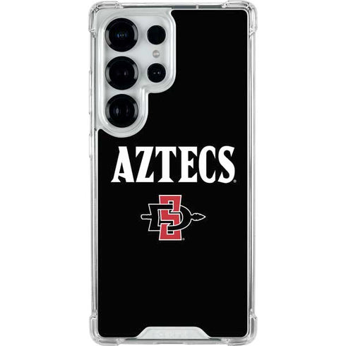 San Diego State University Aztecs Black Galaxy S25 Ultra Clear Case