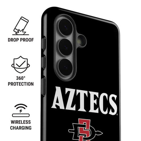 San Diego State University Aztecs Black Galaxy S26 Impact Case