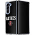 San Diego State University Aztecs Black Galaxy Z Fold5 5G Clear Case