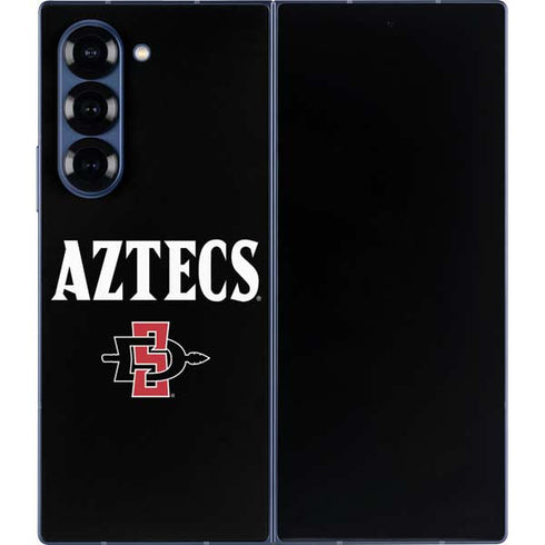 San Diego State University Aztecs Black Galaxy Z Fold6 Skin