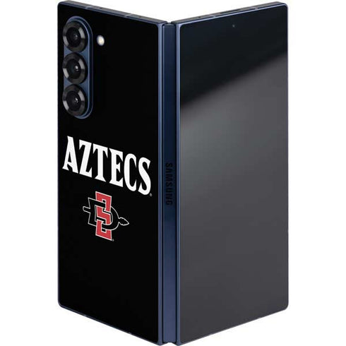 San Diego State University Aztecs Black Galaxy Z Fold6 Skin