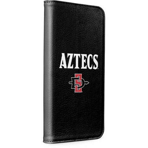 San Diego State University Aztecs Black iPhone 15 Folio Case