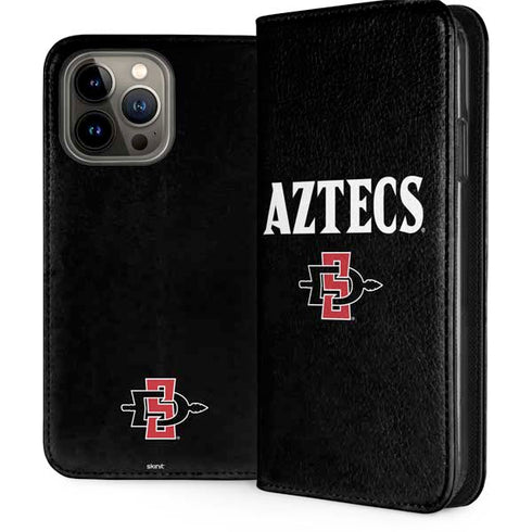 San Diego State University Aztecs Black iPhone 15 Pro Max Folio Case