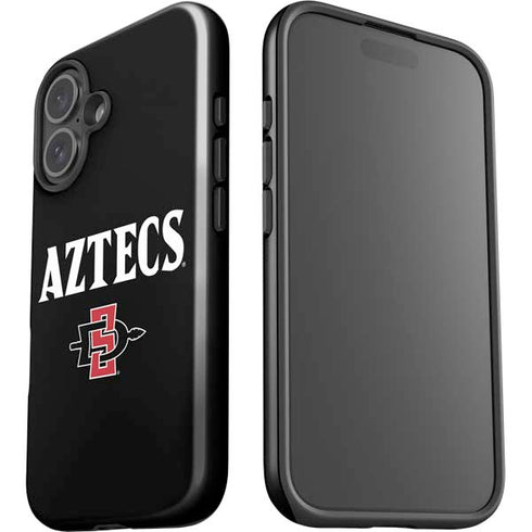 San Diego State University Aztecs Black iPhone 16 Plus Impact Case
