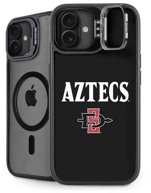 San Diego State University Aztecs Black iPhone 16 Plus Kickstand Case