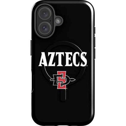 San Diego State University Aztecs Black iPhone 16 Plus Magsafe Impact Case