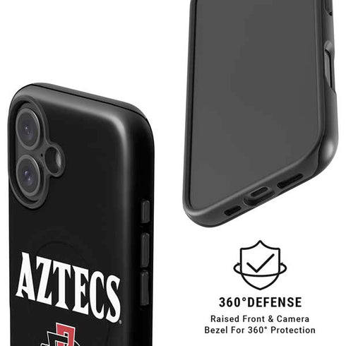 San Diego State University Aztecs Black iPhone 16 Plus Magsafe Impact Case