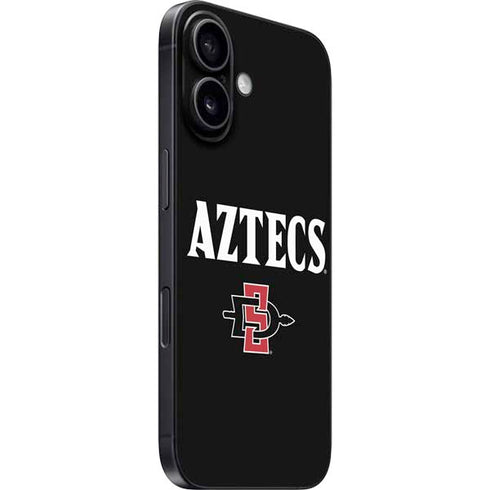 San Diego State University Aztecs Black iPhone 16 Plus Skin