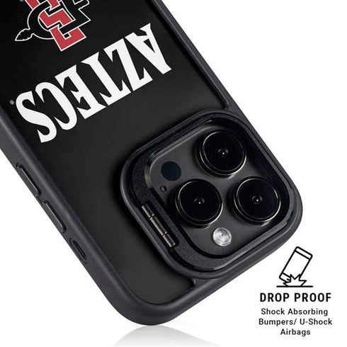 San Diego State University Aztecs Black iPhone 16 Pro Kickstand Case