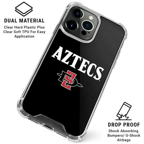 San Diego State University Aztecs Black iPhone 16 Pro Max Clear Case