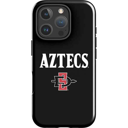 San Diego State University Aztecs Black iPhone 16 Pro Max Impact Case