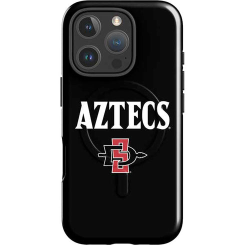 San Diego State University Aztecs Black iPhone 16 Pro Max Magsafe Impact Case