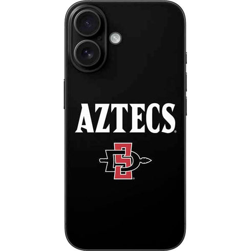 San Diego State University Aztecs Black iPhone 16 Skin