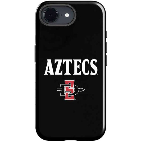 San Diego State University Aztecs Black iPhone 16e Impact Case