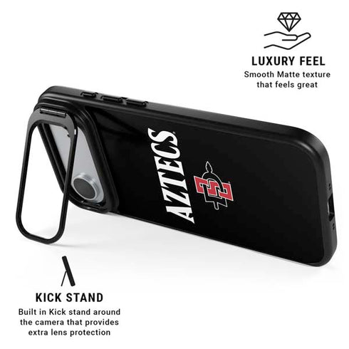 San Diego State University Aztecs Black iPhone 17 Air Kickstand Case