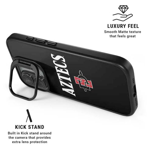 San Diego State University Aztecs Black iPhone 17 Kickstand Case