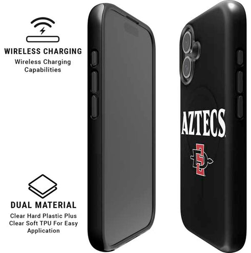 San Diego State University Aztecs Black iPhone 17 Magsafe Impact Case