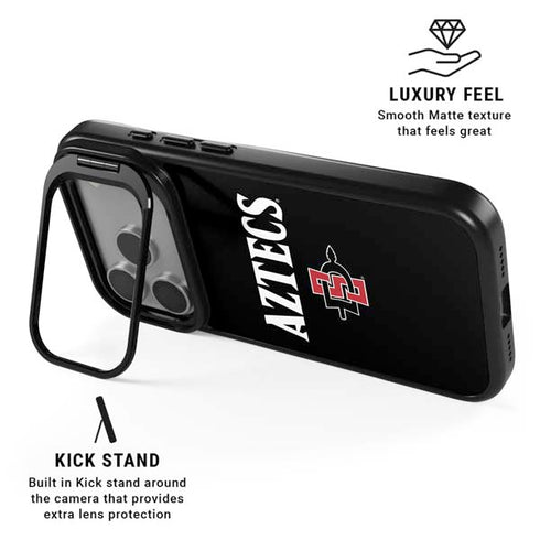 San Diego State University Aztecs Black iPhone 17 Pro Kickstand Case