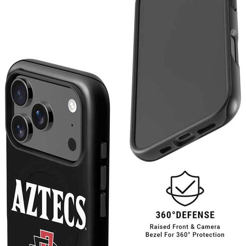 San Diego State University Aztecs Black iPhone 17 Pro Max Magsafe Impact Case