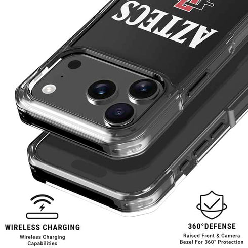 San Diego State University Aztecs Black iPhone 18 Pro Clear Case