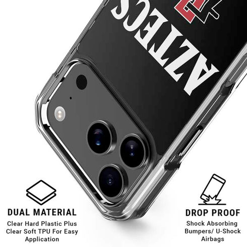 San Diego State University Aztecs Black iPhone 18 Pro Clear Case