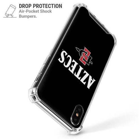 San Diego State University Aztecs Black iPhone X/XS Clear Case