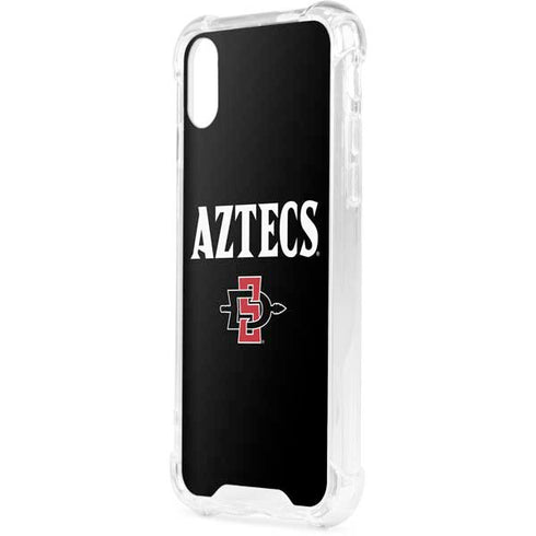 San Diego State University Aztecs Black iPhone XS Clear Case
