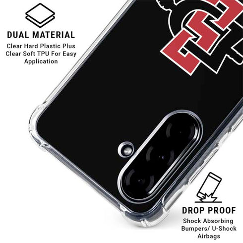 San Diego State University Aztecs Logo Galaxy A36 5G Clear Case