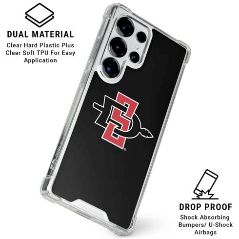 San Diego State University Aztecs Logo Galaxy S25 Ultra Clear Case
