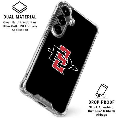 San Diego State University Aztecs Logo Galaxy S26 Plus Clear Case