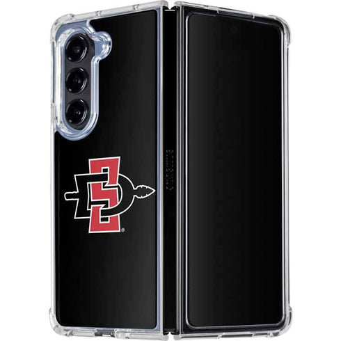 San Diego State University Aztecs Logo Galaxy Z Fold5 5G Clear Case