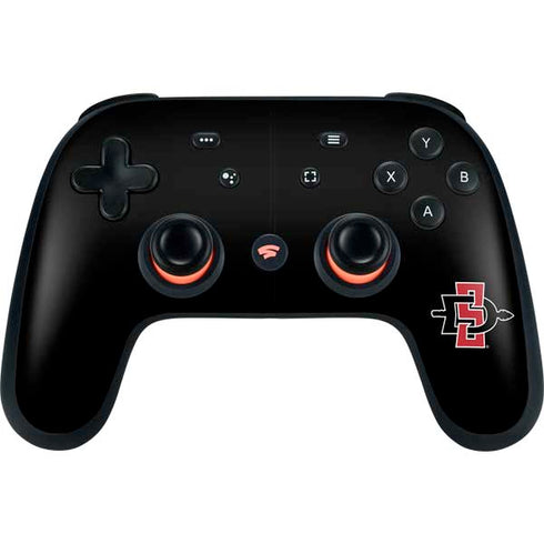 San Diego State University Aztecs Logo Google Stadia Controller Skin