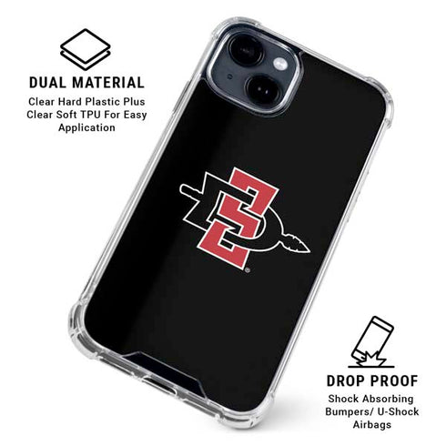 San Diego State University Aztecs Logo iPhone 15 Clear Case