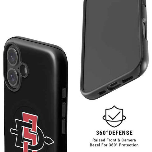 San Diego State University Aztecs Logo iPhone 16 Magsafe Impact Case