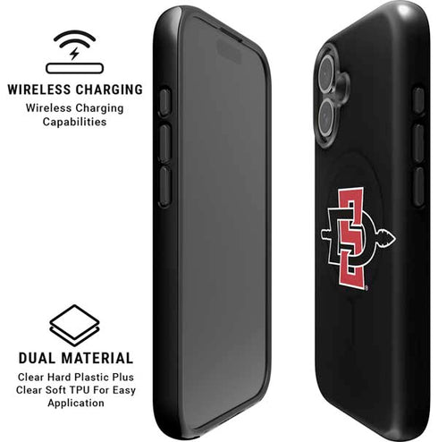 San Diego State University Aztecs Logo iPhone 16 Magsafe Impact Case