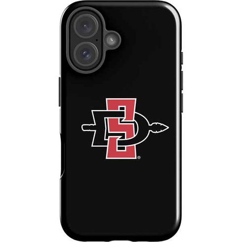 San Diego State University Aztecs Logo iPhone 16 Plus Impact Case