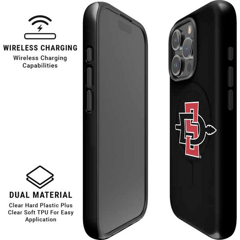 San Diego State University Aztecs Logo iPhone 16 Pro Max Magsafe Impact Case