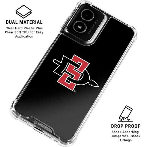 San Diego State University Aztecs Logo Moto G Power 5G (2024) Clear Case