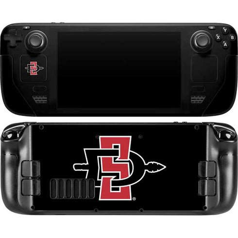 San Diego State University Aztecs Logo Steam Deck Handheld Gaming Computer OLED Skin