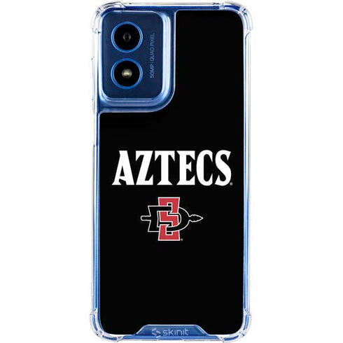 San Diego State University Aztecs Black Moto G 5G (2024) Clear Case