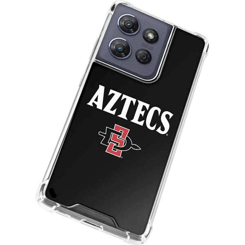 San Diego State University Aztecs Black Moto G Stylus 5G (2025) Clear Case