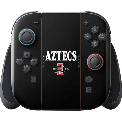 San Diego State University Aztecs Black Nintendo Switch 2 (2025) with Joy-Con Skin