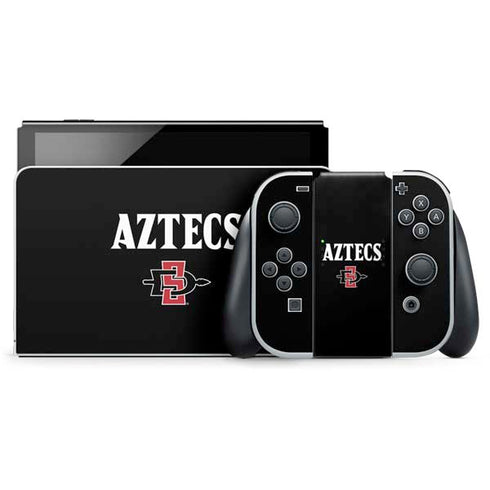 San Diego State University Aztecs Black Nintendo Skins
