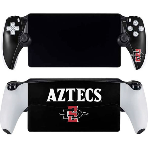 San Diego State University Aztecs Black PlayStation Portal Remote Player Skin