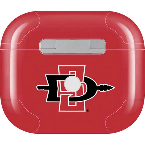 San Diego State University Aztecs Red Logo Apple AirPods (3rd Gen 2021) Skin