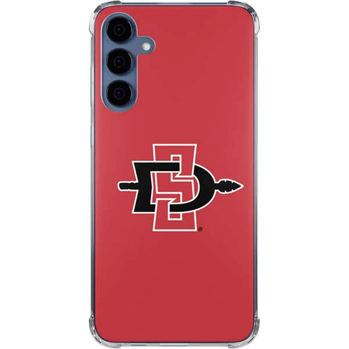 San Diego State University Aztecs Red Logo Galaxy A35 5G Clear Case